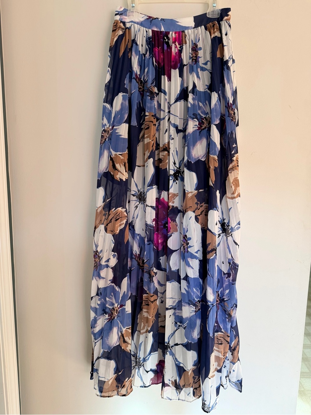 Lulu's Twilight Temptation Navy Blue Floral Print Maxi Skirt S Small - Picture 3 of 7